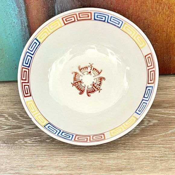 Japanese wonton bowl dragon rooster Other - Antique Japanese wonton bowl with dragon and rooster
